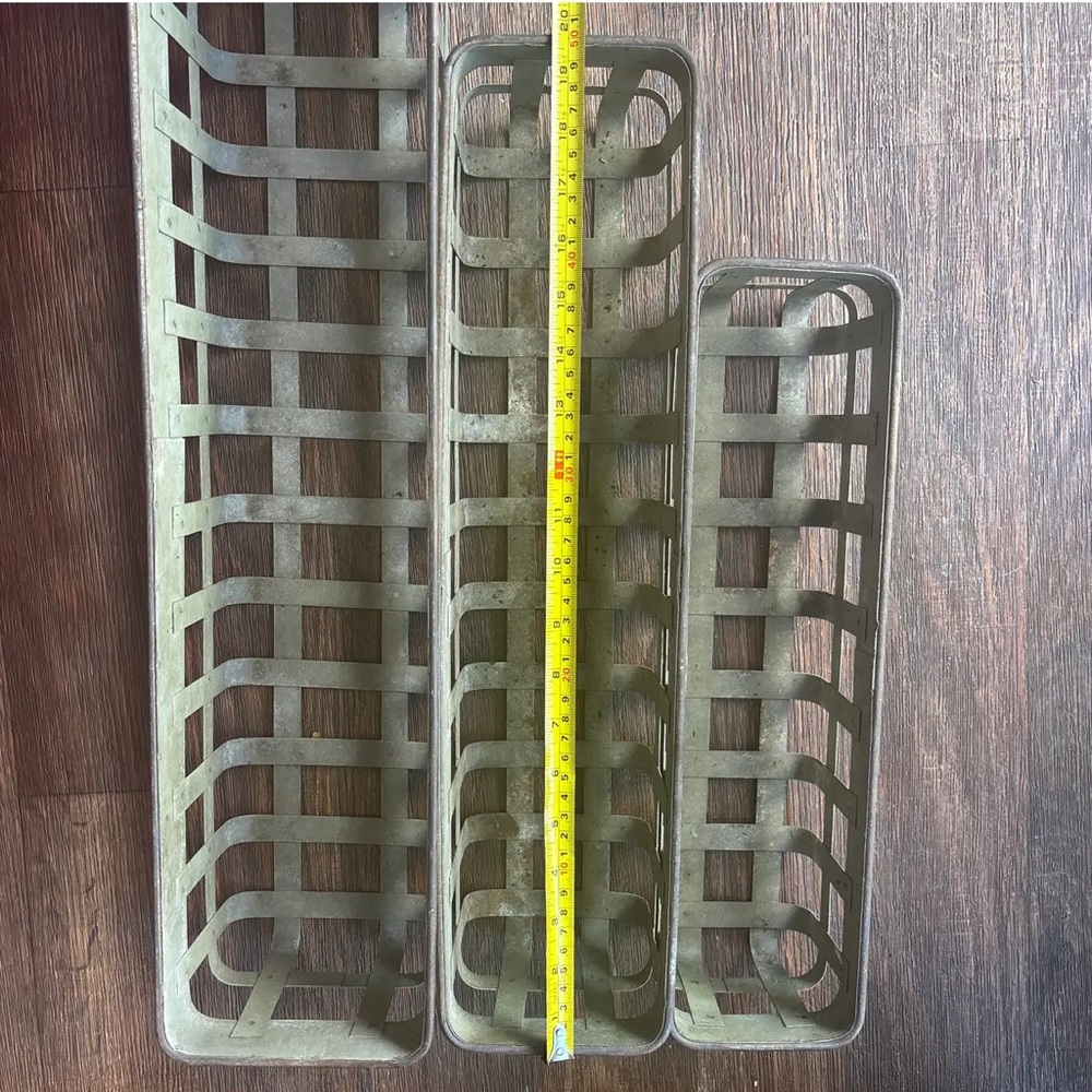 Farmhouse Wrought Flat Iron Exterior Window Boxes - Set of 3 - Picture 11 of 12